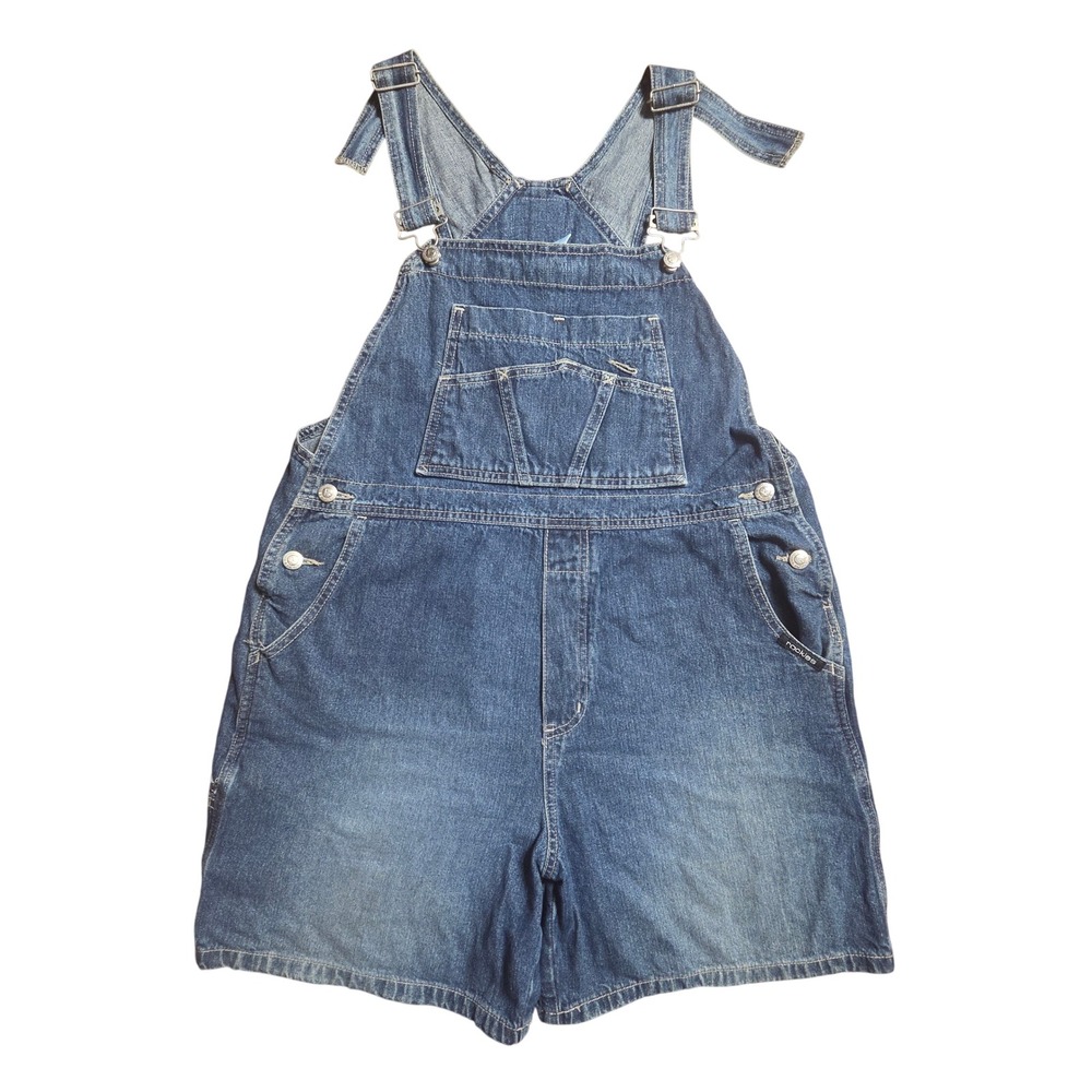 Vintage Rockies Denim Shortall Bib Overalls L Cottagecore Farm Y2K 90s RM021FM0